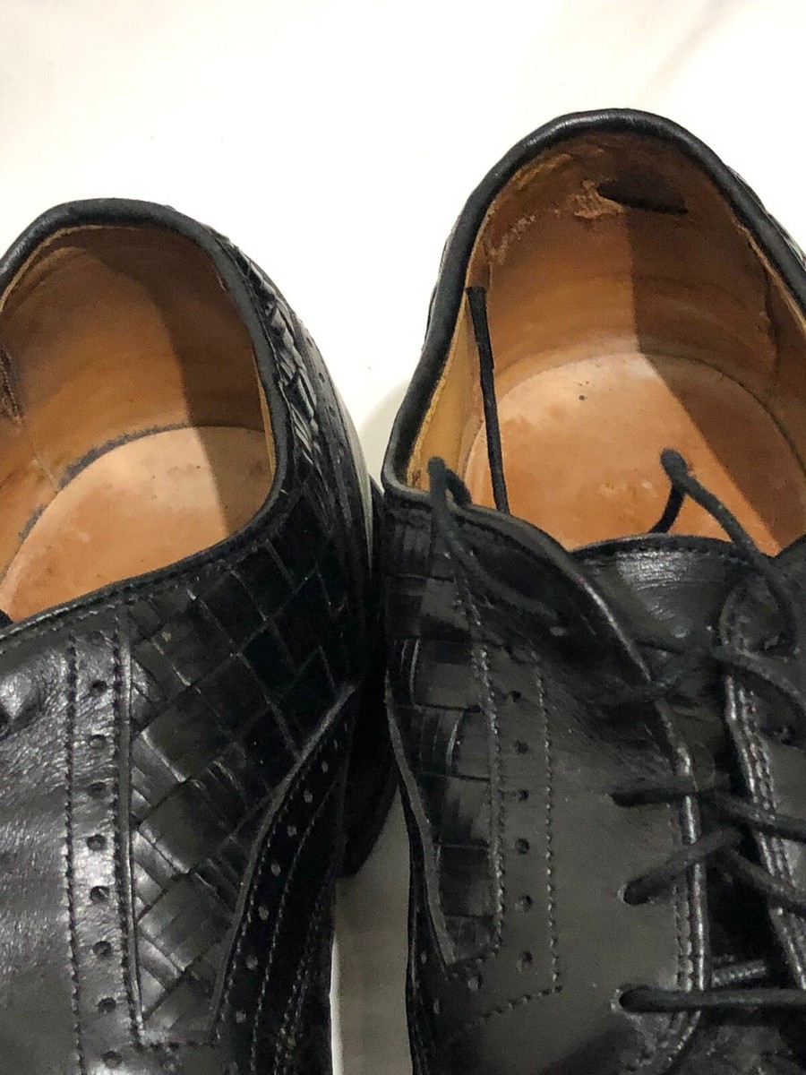 Allen Edmonds Crandon Oxford Mens 9 EEE Black Woven Leather  display picture 1
