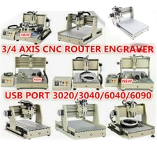 2.2kW USB Engraving Machine CNC 6090 Router 4 Axis Engraver Milling + Controller