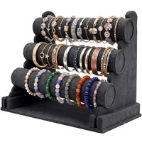 Armbandhalter SchmuckstäNder 3 Etagen T-Form Samt FüR Uhren Und ArmbäNder