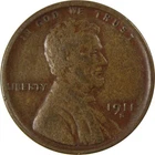 1911 S Lincoln Wheat Cent VF Very Fine Details Penny SKU:I26386