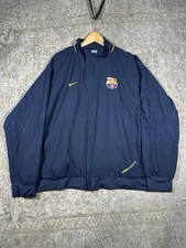 Vintage 2007-08 FC Barcelona Retro Nike Track Jacket Navy Blue XL