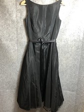 Vintage Lazaro Dress 10 Black Iridescent Taffeta Wedding Party Cocktail USA