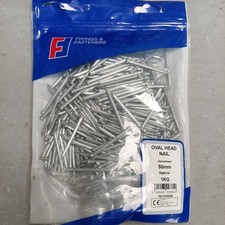 Forgefix Oval Head Nails Galvanised  50mm 1kg Pack Timber Woodwork 