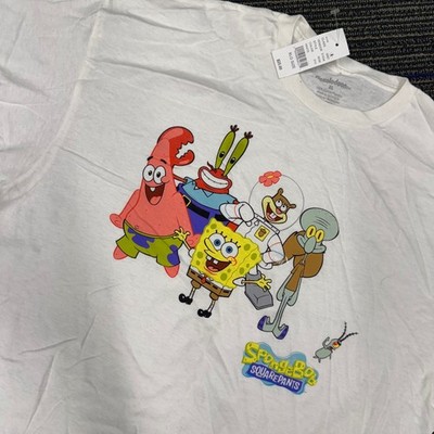 Nickelodeon Spongebob Squarepants XL White Graphic T-Shirt Mens New With Tags
