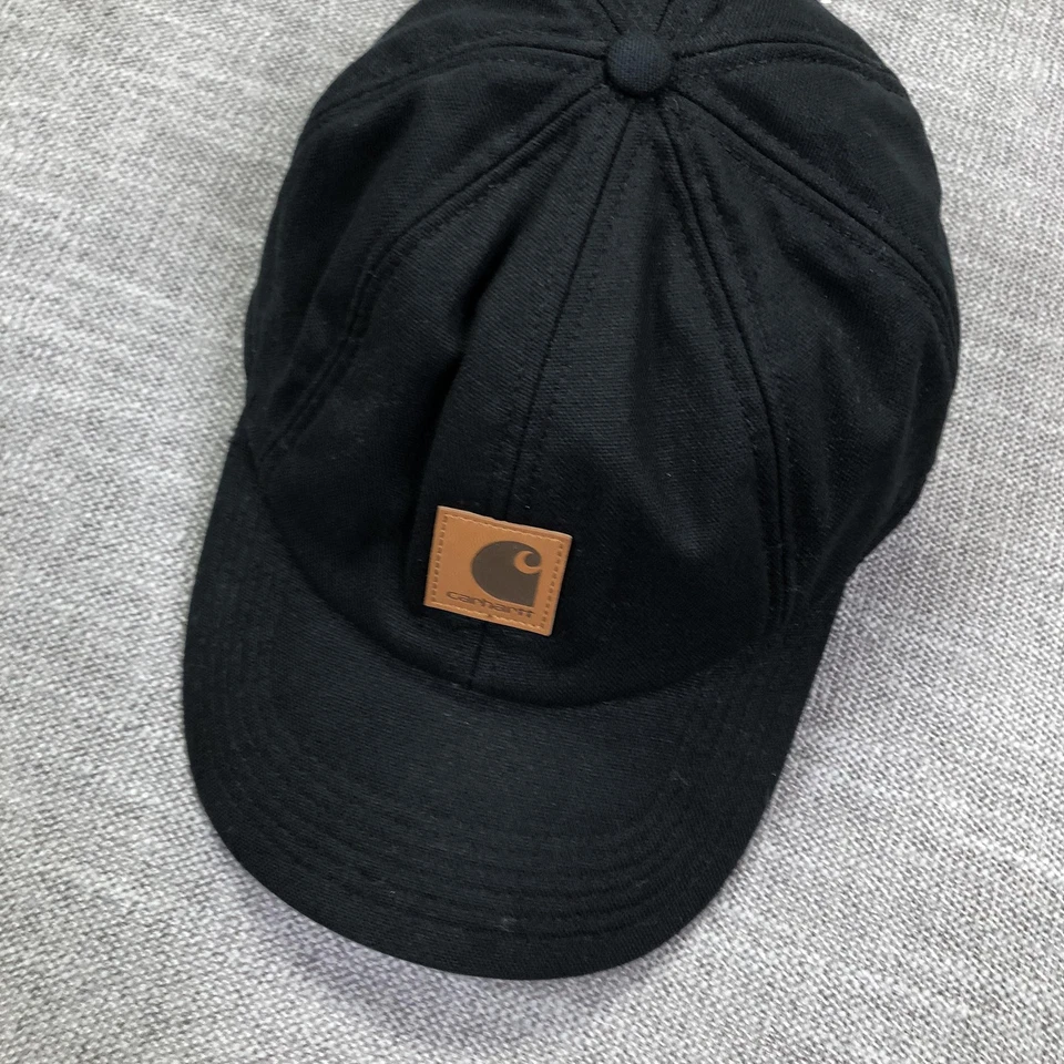 Gorra de pato Carhartt correa trasera parche de lona negro ropa de trabajo para hombre algodón sombrero al aire libre Foto 2 de 4