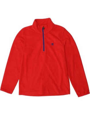 Champion Mädchen Fleecepullover mit Reißverschluss am Ausschnitt 7-8 Jahre Small rot Polyester BB16