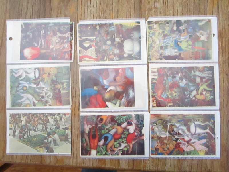 15 post cards of Diego Rivera's Frescos in the Palace Nacional