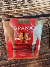 NIP Spanx The Original Footless Pantyhose Power Capri High Waisted NUDE Size F