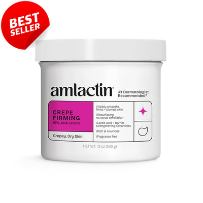 Crepe Firming Cream 12oz Body Lotion with 15% Lactic Acid for Dry Crepey Skin -