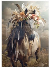 Noble Steed | A1 Fiber Decoupage | Paper for Decoupage | Redesign with Prima