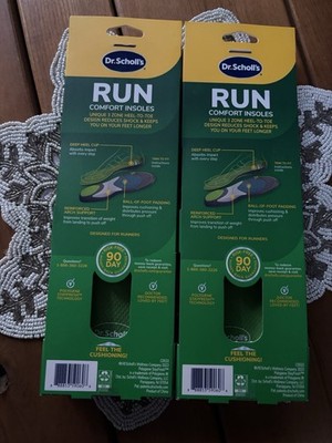 New Lot/2 Dr. Scholl's Active Run Comfort Insoles Women's Size 6-10 Shoe Inserts