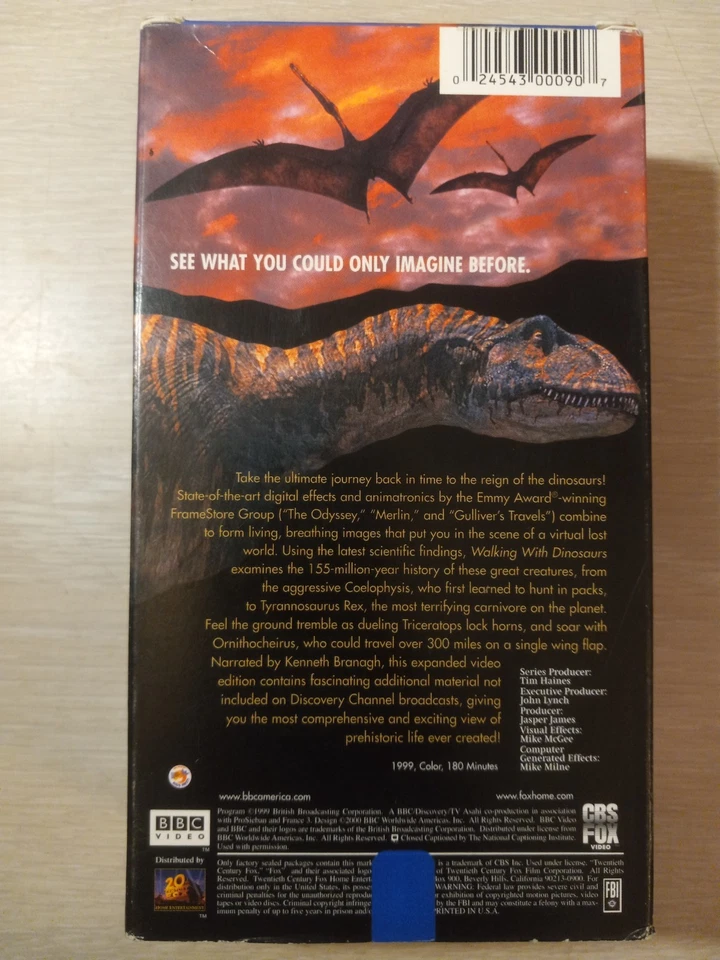Walking with Dinosaurs VHS 2 Tape Set BBC 1999 - Image 3 of 4