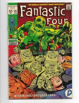Fantastic Four 85 1969 Marvel Comics VG/F 5.0 Doctor Doom Crystal Thing