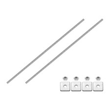 2Pcs Fully Threaded Rod, M5 x 300mm 304 Stainless Steel with Nuts Washers