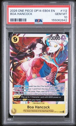 2026 One Piece OP14 EB04 EN Boa Hancock #112 PSA 10 GEM MINT