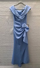New Xscape Evenings Off The Shoulder Ruffle Scuba Crepe Gown Size 4