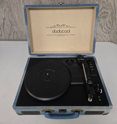 Dodocool Wireless Portable Stereo Vinyl Record Player LP Blue