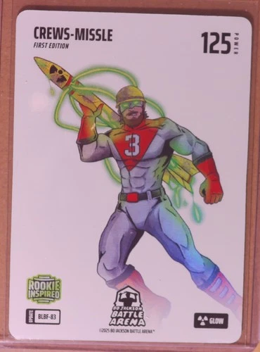 Bo Jackson Battle Arena CREWS-MISSILE Blizzard Battlefoil Glow BLBF-83 Card