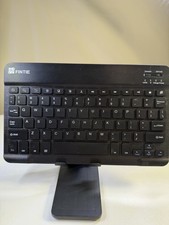Fintie Slim Bluetooth Tablet Keyboard Black Portable Built-In Battery QWERTY