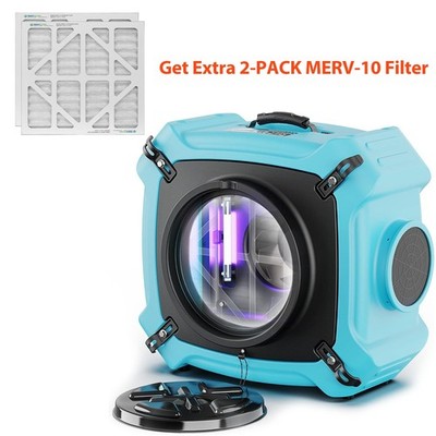 ALORAIR PureAiro HEPA Max 870 Air Scrubber 3-Stage Filtration w/UV-C & Hourmeter