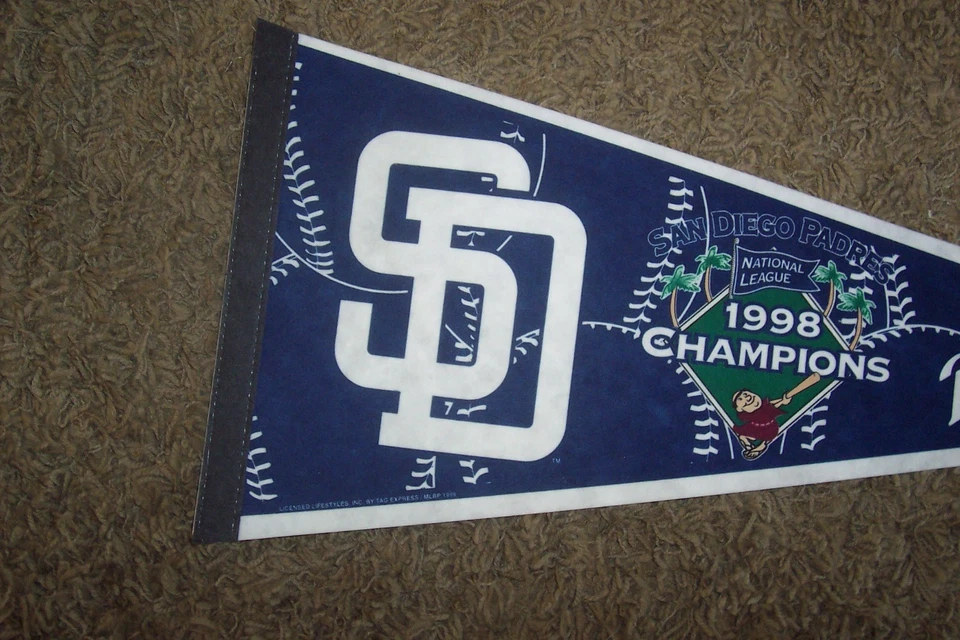 San Diego Padres 1998 National League Champions pennant full size, pristine - Image 2 of 3