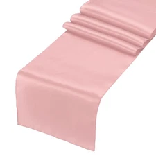 2 Pcs Gold Satin Table Runner 12" x 108" Romantic Silk Table Runner -1