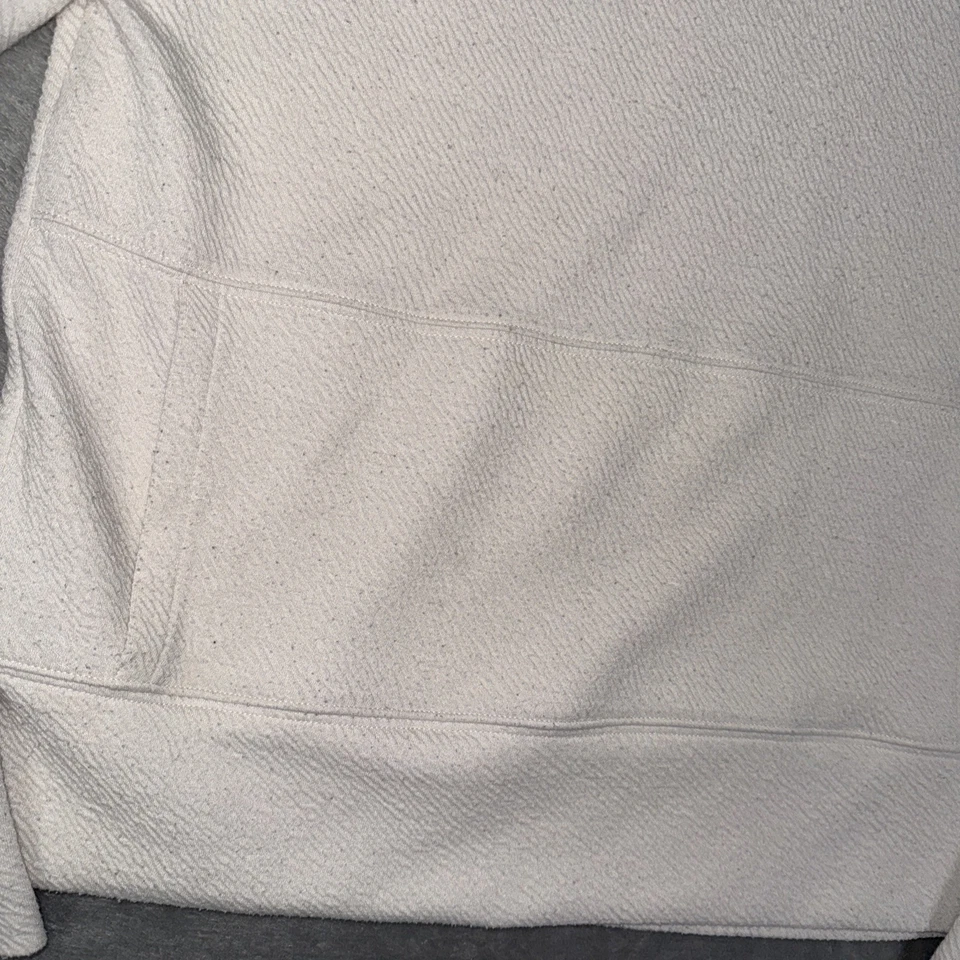 Prana Sweatshirt Womens Small Cream Pullover Sunrise Crewneck Pocket Textured - Image 4 of 4