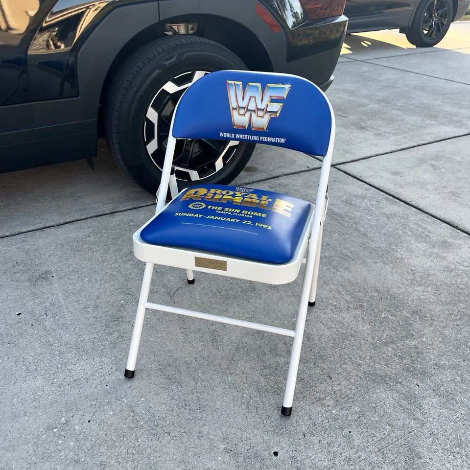 RARO WWE WWF 1995 Royal Rumble Silla de Anillo De Colección PPV Evento HBK Tampa 🔥 🔥 Foto 2 de 4