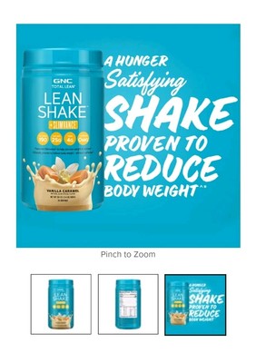 Gnc Total Lean Protein Shake + Slimvance Fat Burner Vanilla Caramel Flavor