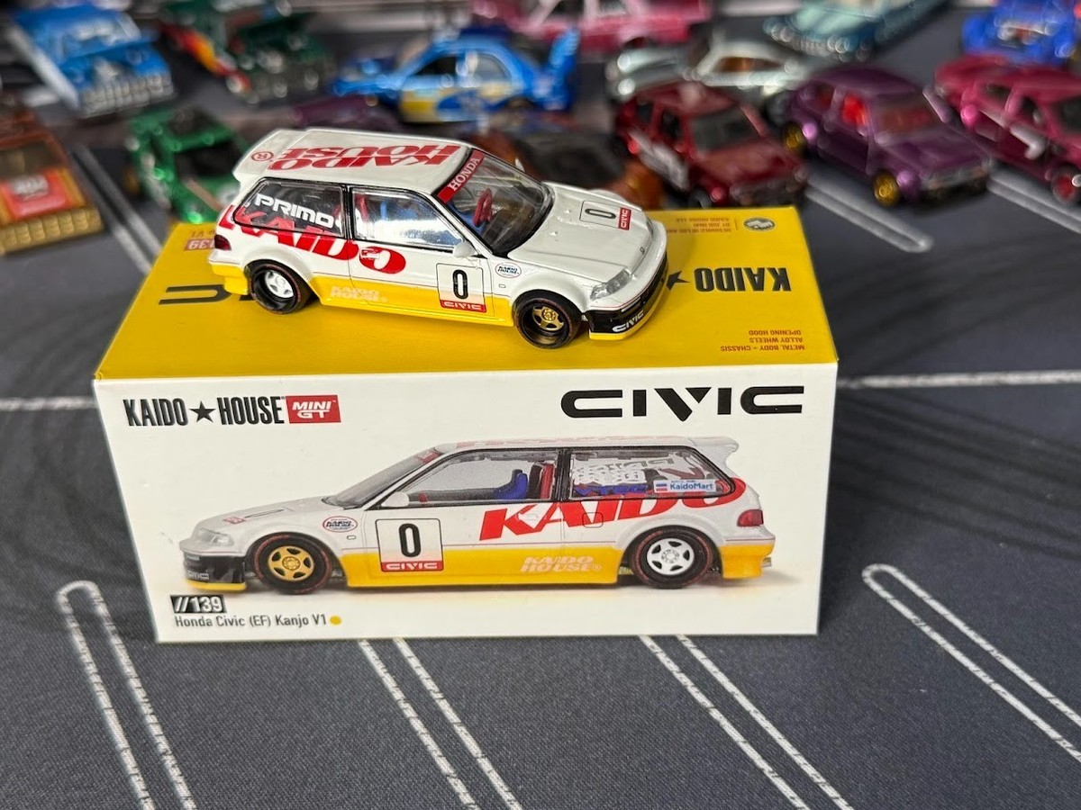 Kaido House x Mini GT White Honda Civic (EF) Kanjo V1 KHMG139 #139