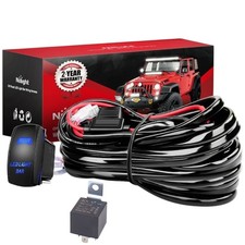 Nilight 10014W LED Light Bar Wiring Harness Kit Relay Fuse On/Off Switch