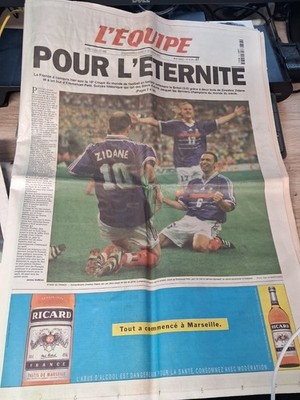 DAS TEAM VOM 13.07.1998 WELTFINALE 98 FRANKREICH FÜR DIE EWIGKEIT ZIDANE