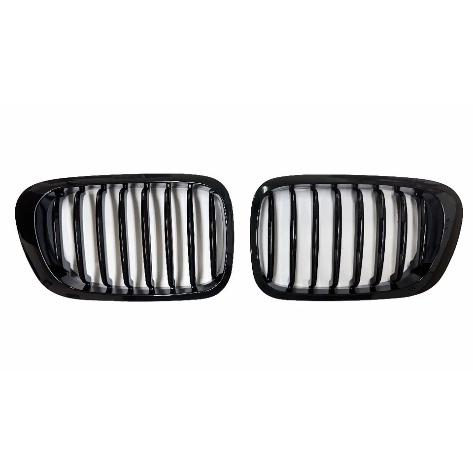 Fit 1999-2003 BMW 3-Series 2D Coupe E46 M3 Front Bumper Grill Gloss Black Grille - Image 3 of 3