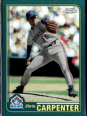2001 TOPPS CHROME RETROFRACTOR PARALLEL #118 CHRIS CARPENTER BLUE JAYS SP