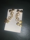 Earrings Avon Gold Tone Leaf Vine Pierced 3 Inch Long Vintage  Dangle — photo 3