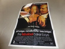 VINTAGE MOVIE POSTER THE FABULOUS BAKER BOYS JEFF BRIDGES MICHELLE PFEIFFER 1989
