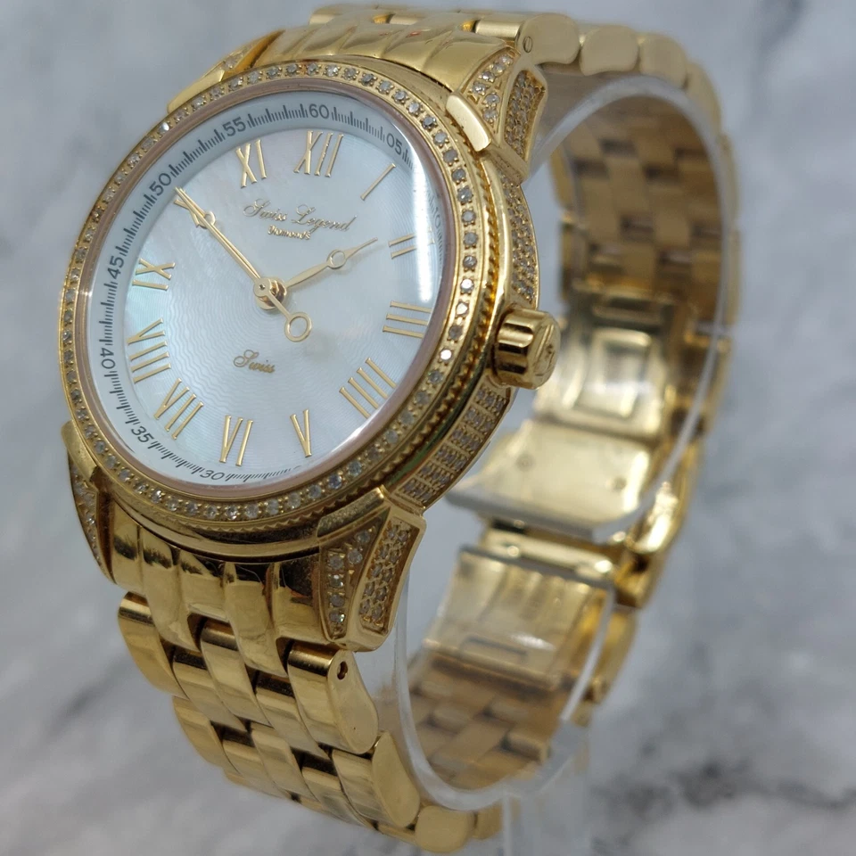 Reloj Swiss Legend Mujer 4004-22 Diamante Colección Capri Batería Nueva Foto 2 de 4