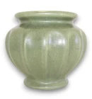 Vintage MCM Haeger Pedestal Footed Pot Planter Ceramic Green Art Pottery 7” Tall