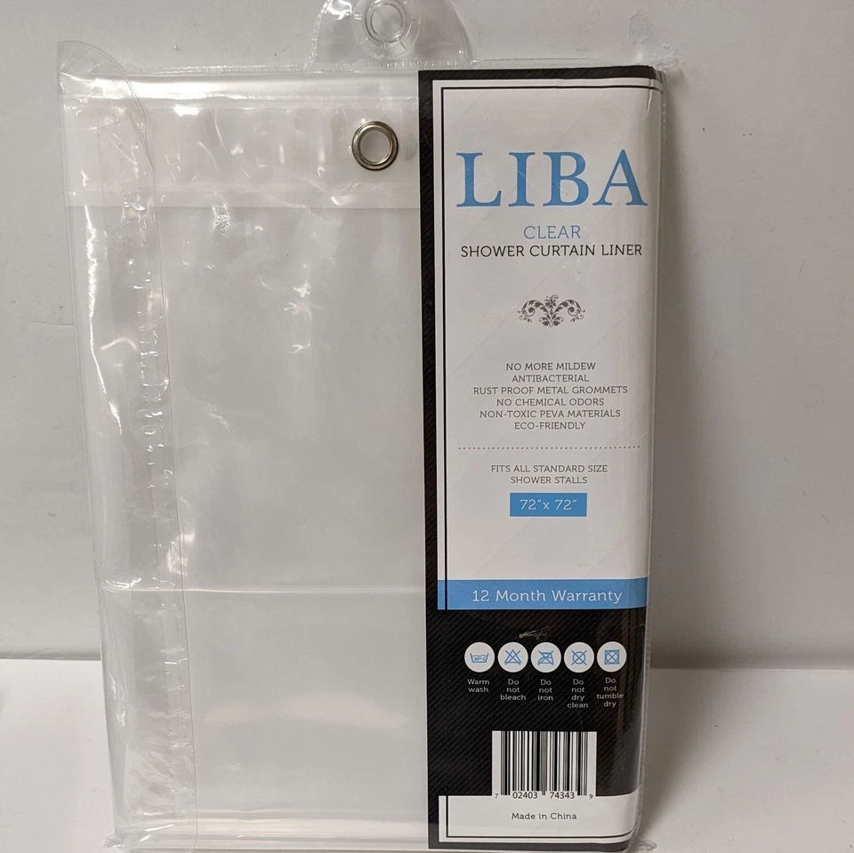 Juego de 12 ganchos de plástico para cortina de ducha de tela InterDesign Liba nuevo Foto 3 de 4