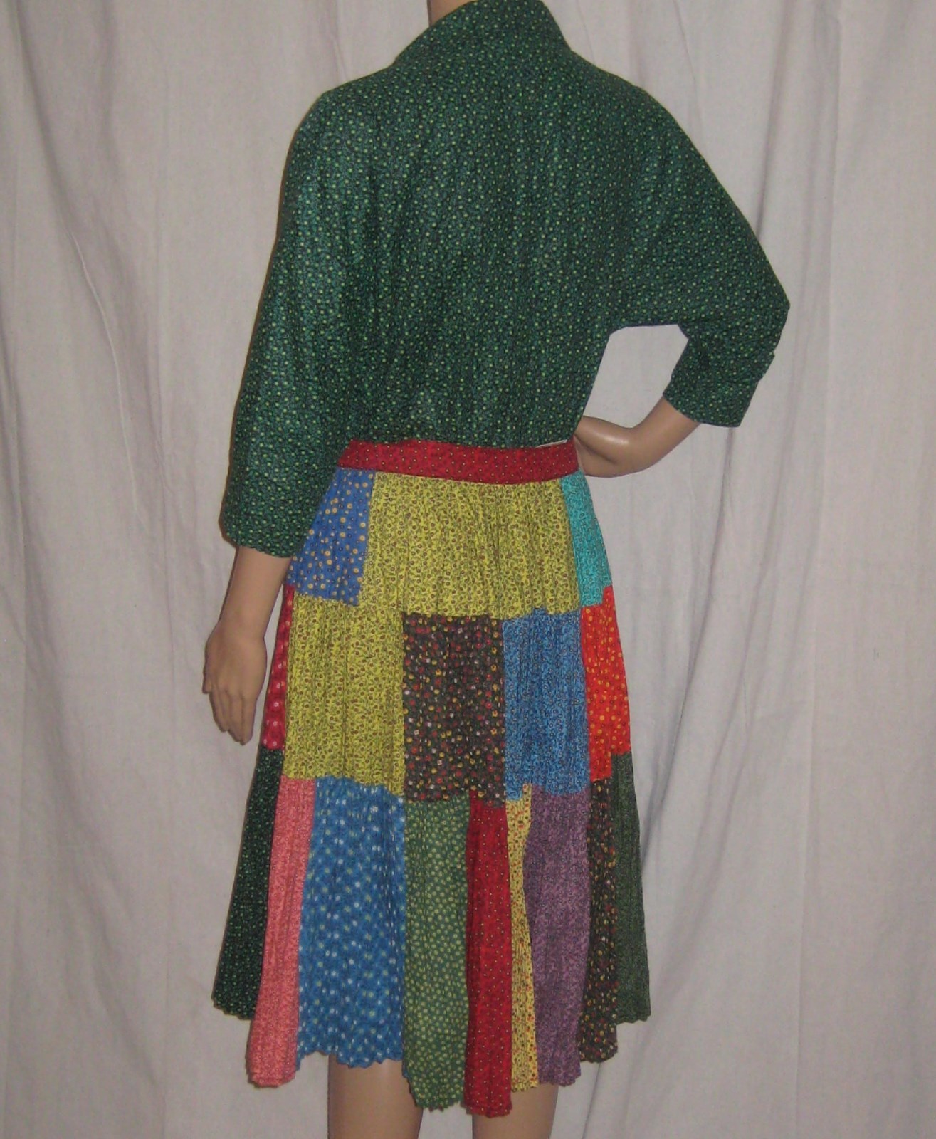 Vintage 1950s Cottage Core Circle Skirt Patio Set Pat… Gem