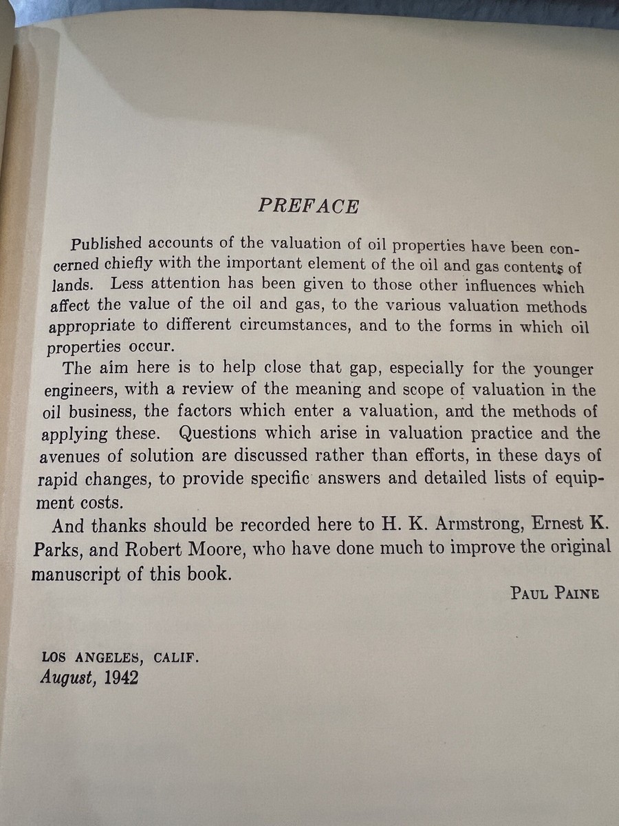 【中古】 Oil Property Valuation Paul Paine Oil Property Valuation- Paul Piane - 9th Printing - 1956 | eBay