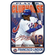 FRANCISCO LINDOR NEW YORK METS 11"X17" PLASTIC SIGN DURABLE POSTER MLB