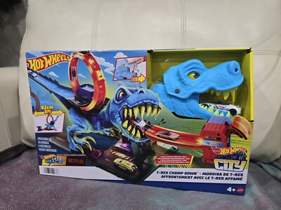 Hot Wheels City T-Rex Chomp Down Track New for 2023 Mattel