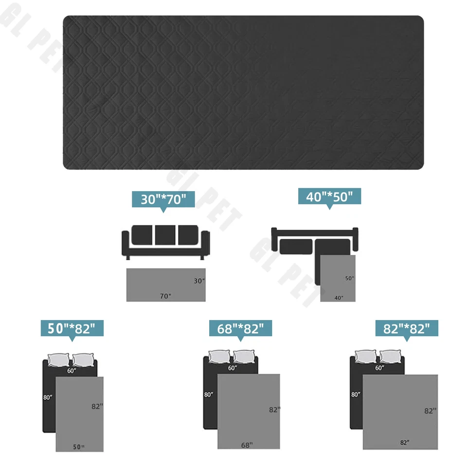 Cubierta de cama antideslizante impermeable para perros manta para mascotas sofá cama alfombrilla protectores para automóvil Foto 3 de 4