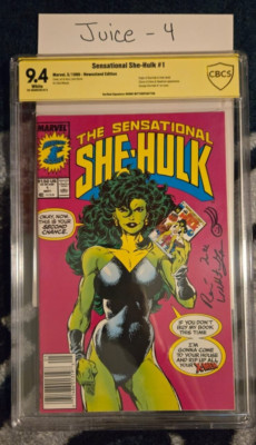 Sensational She-Hulk #1 Marvel Comic CBCS 9.4 Newsstand Edition