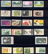 1969 COMMEMORATIVE YEAR SET OF TWENTY TWO U.S. POSTAGE STAMPS- MNH