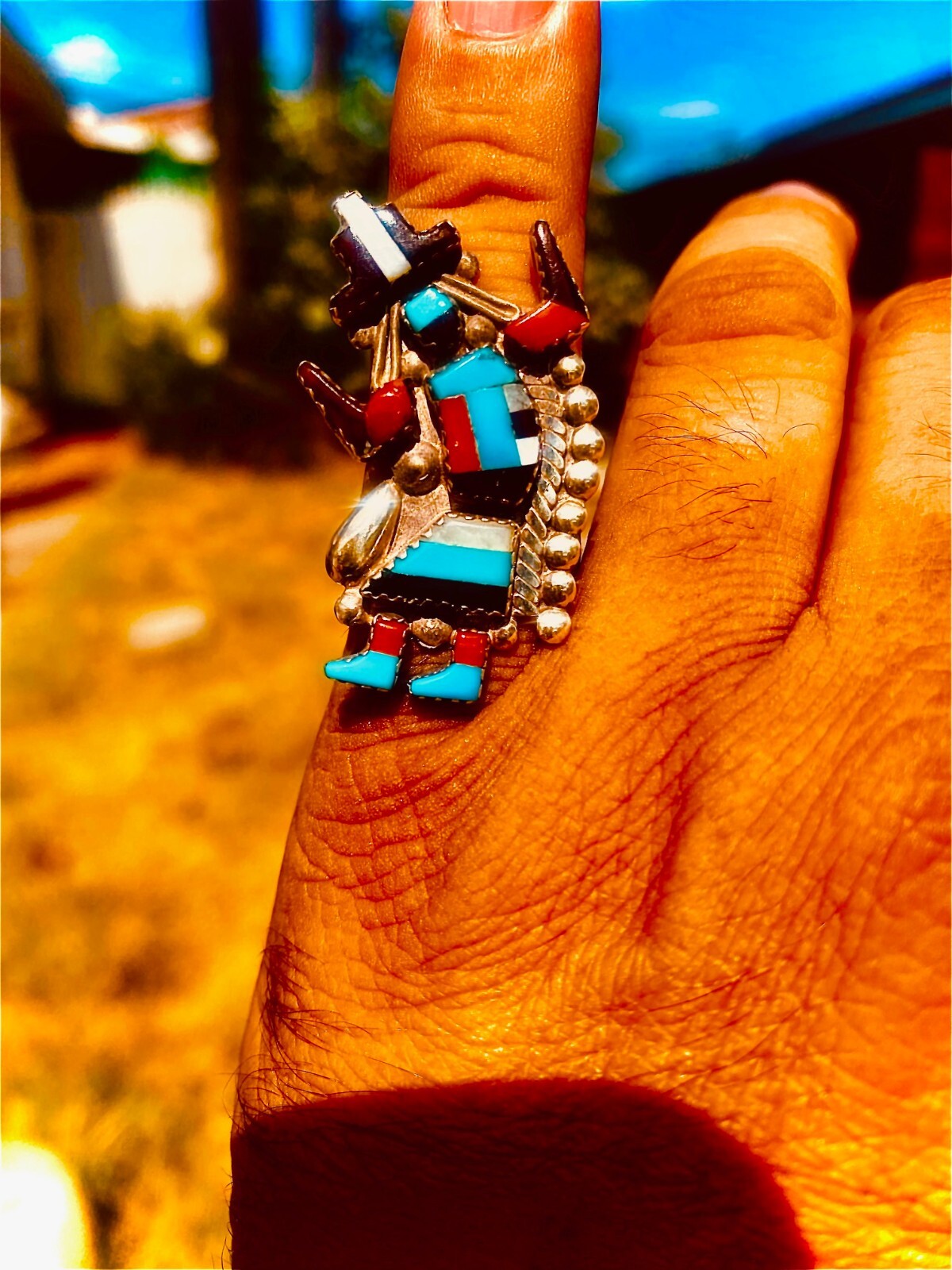 Native American Apache Crown Dancer ring - image 1