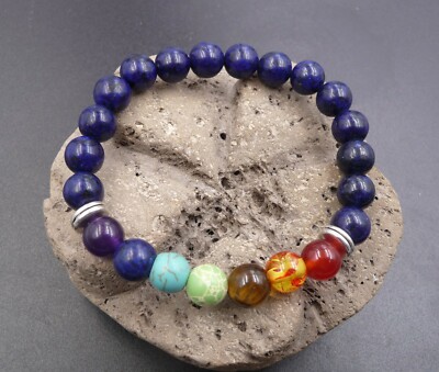 Lapis Lazuli Armband 7 Chakra Energiearmband Armreif Yoga Armband Zen Buddhismus