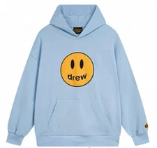 Authentic Drew House Mascot Oversized Hoodie Pacific Blue Size M Brand New