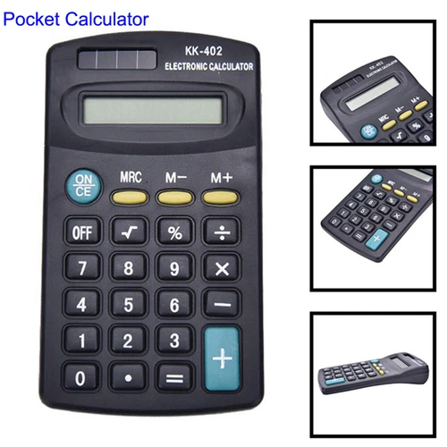 Pocket 8 Digit Calculator Solar Mini Battery Solar Desktop School Home Office